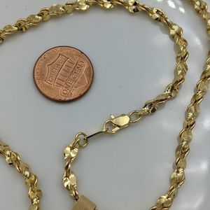 Vintage 14kt Golf Plated Nugget Necklace NEW 20"